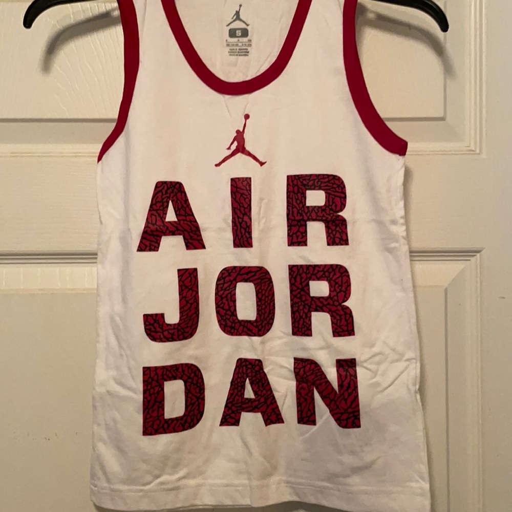 Jordan Tank, S(8-10 yes), White/Red